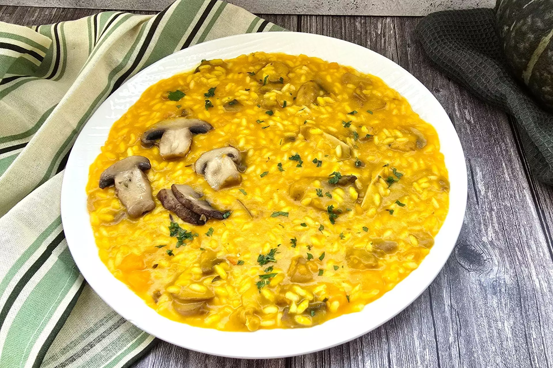 risotto zucca e funghi