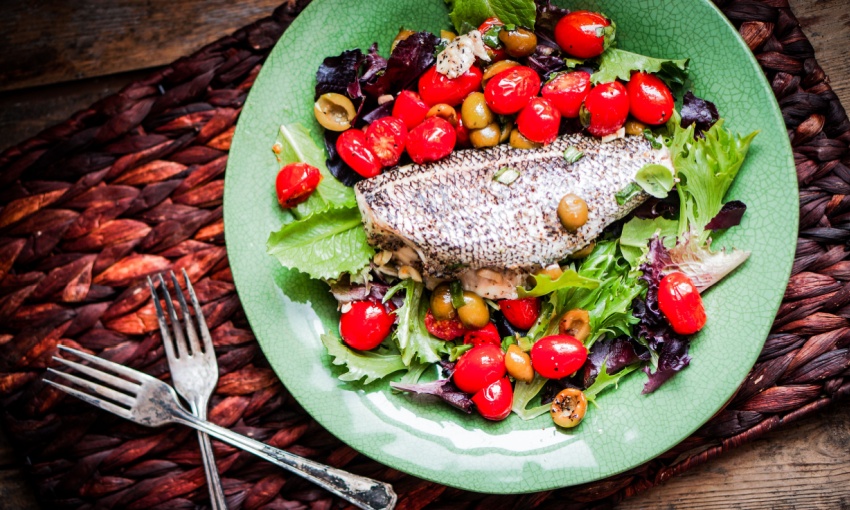 branzino pomodorini e olive