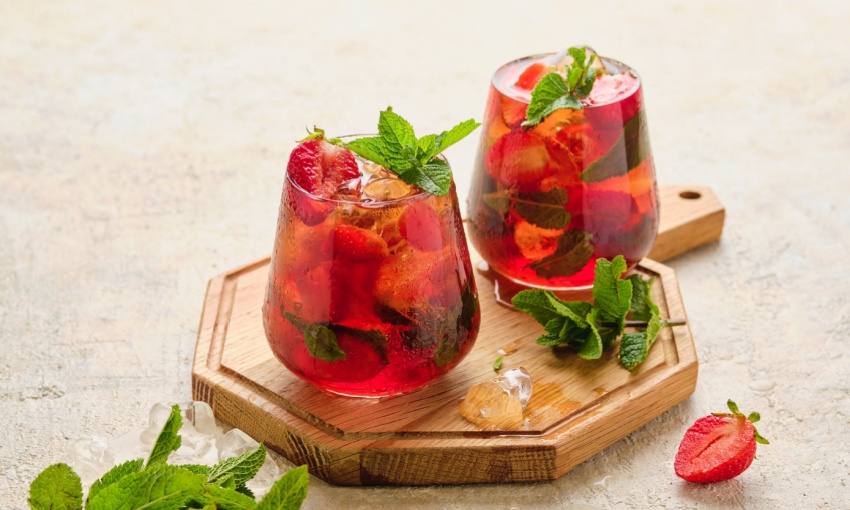 drink analcolico alla fragola