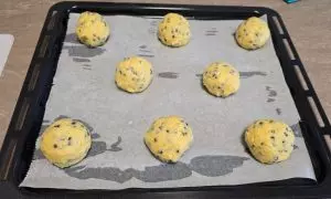 teglia con biscotti