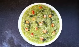 risotto con asparagi e gamberi