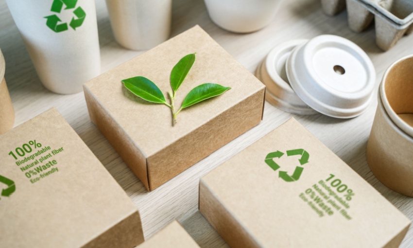 imballaggi con carta riciclata