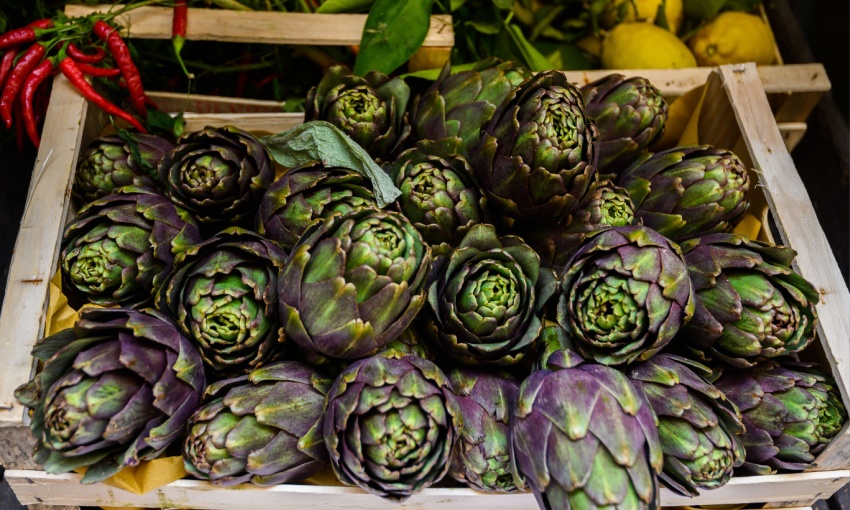 cassetta di carciofi
