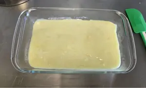 formaggio sciolto nella pirofila