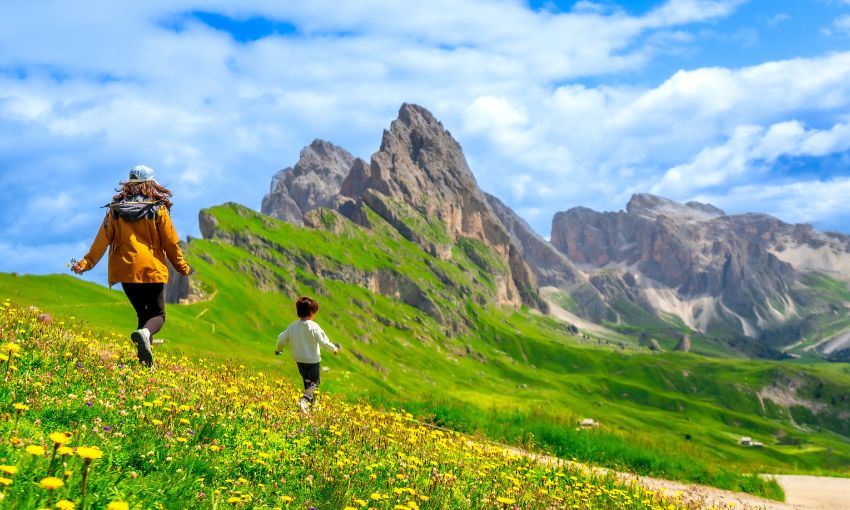 camminata in montagna